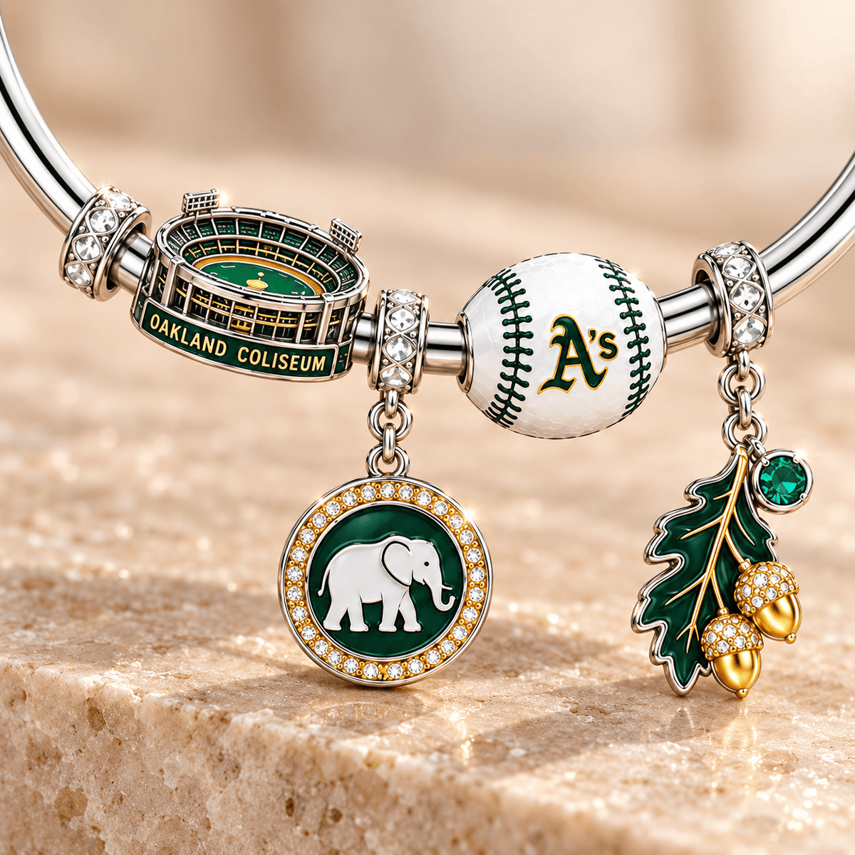 OLA Silver Charm Bracelet Set TMH
