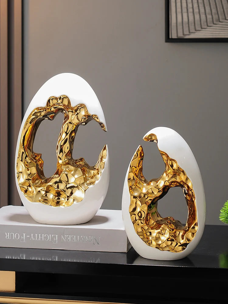 Simple Modern Home Decor, Gold Ornaments, Living Room, Wine Cabinet, TV Cabinet, Office Desktop, High-end Christmas Decoration